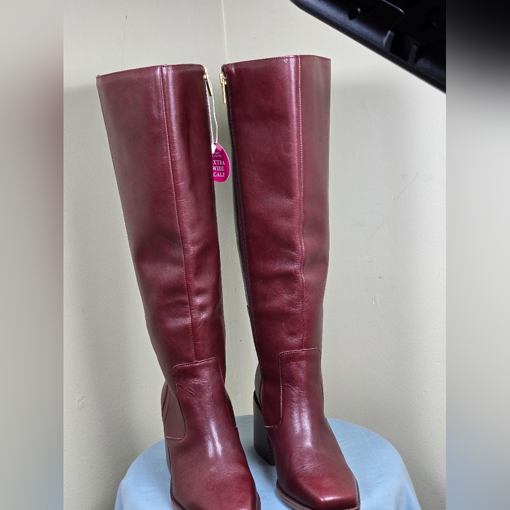 Vince Camuto Burgundy Over the Knee Boots Size 7 W NWOT. - Picture 11 of 13